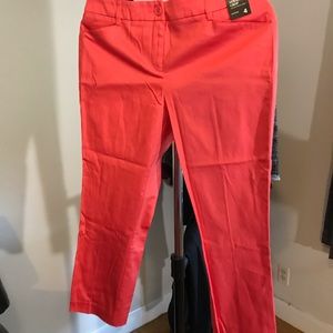 Ny and company coral crop pants with tags
